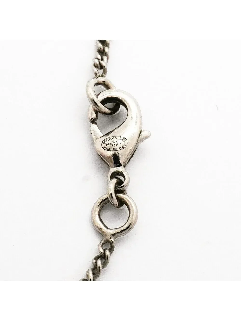 Chanel Cc Logo Pendant Necklace Silver- #357857C68B